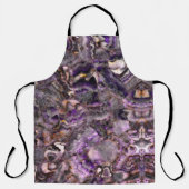 Tablier Elégant motif en marbre de pierre de quartz violet (Recto)