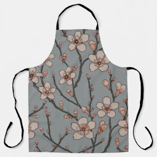 Tablier Élégant Motif Fleur rose Douce Fleur Fleur de Ceri