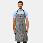 Tablier Élégant Motif Fleur rose Douce Fleur Fleur de Ceri (Porté)