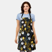 Tablier Élégant motif floral de Tulipe (Porté)