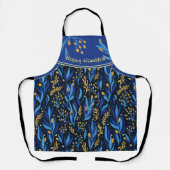 Tablier Elégant motif floral joyeuse Hanoukka (Recto)