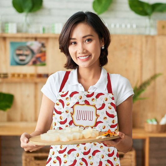 Tablier Élégant Motif Red Chile