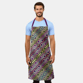Tablier Elégant or bleu vert violet contemporain (Porté)
