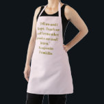 Tablier Elégant or blush rose personnalisé nom phrase cita<br><div class="desc">Elégant minimaliste moderne faux or et rose vif nom de phrase de nom personnalisé citent Apron. Idéal pour cuisiniers,  chefs,  poteries,  céramiques,  artisanat,  travail,  cuisine,  boulangerie,  barbecue,  grill,  mais aussi pour les entreprises et les magasins,  etc</div>