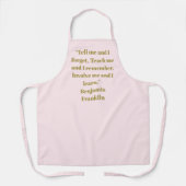 Tablier Elégant or blush rose personnalisé nom phrase cita (Recto)