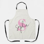 Tablier Elégant Pastel Monogrammed Apron (Recto)