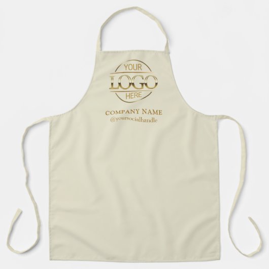 Tablier Elegant Personalized Apron Logo Custom Uniform (Recto)
