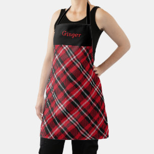 Tablier Élégant Plaid de Noël Personnalisé Coloré
