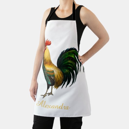 Tablier Élégant poulet coloré personnalisé (Insitu)