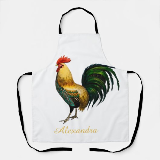 Tablier Élégant poulet coloré personnalisé (Recto)