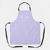 Tablier Élégant professionnel simple Monogramme minimalist (Recto)