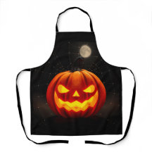 Elegant Pumpkin Halloween Apron
