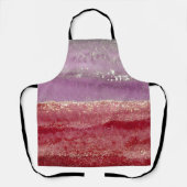 Tablier Elegant purple and gold glitter (Recto)