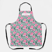 Tablier Elégant rose Peony Flowers Personnalisé (Recto)