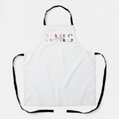 Tablier Elégant Salon Artiste de Clou Blanc & Rose (Recto)