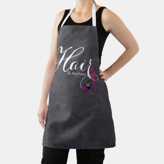 Tablier Élégant script moderne Chalkboard Cheveux par vous (Insitu)