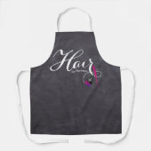 Tablier Élégant script moderne Chalkboard Cheveux par vous (Recto)