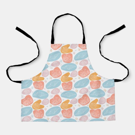 Tablier Elegant Seamless pattern in trendy colors with sea (Recto)