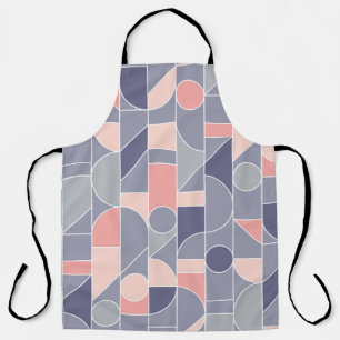 Tablier Elégant style rétro rose et gris transparent mot