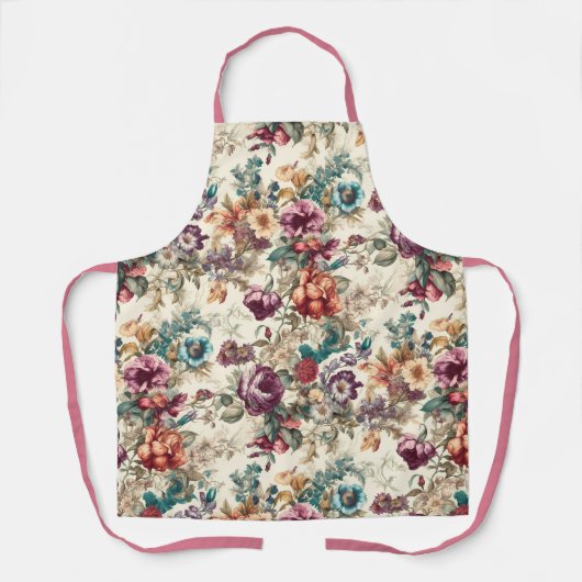 Tablier Élégant style Vintage inspiré Floral (Recto)