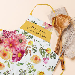 Tablier Élégant Tendance Floral Grâce Grand-mère Typograph