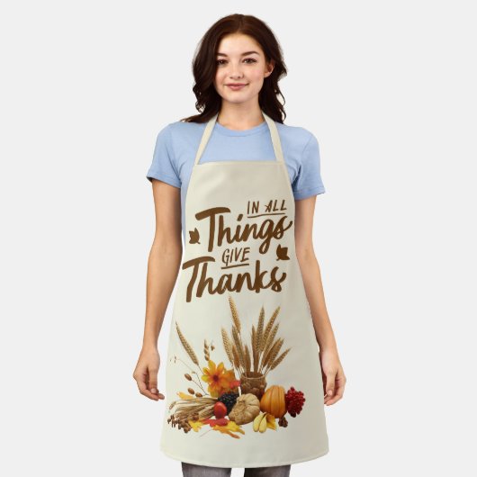 Tablier Élégant Thanksgiving divertissant (Porté)