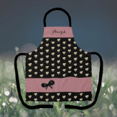 Tablier Élégant "Tout est sur les Coeurs d'Or" Apron