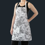 Tablier Élégant Vintage Français gravé Floral Gris-Toile<br><div class="desc">Elégant et orné gris et blanc vintage toile de jouy motif avec fleurs exotiques,  vignes et feuillage entrelacés de guirlandes et paniers de roses. Ce motif a été adapté d'un fragment textile français historique vers 1910 dans la collection Smithsonian. Motif est haute résolution mais ne peut pas être carrelé.</div>