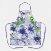 Tablier Élégant violet floral (Recto)