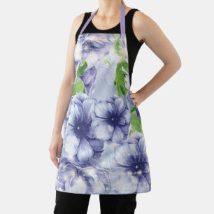 Tablier Élégant violet floral