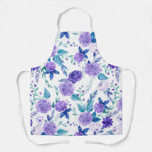 Elegant Watercolor Purple Floral Bouquet |