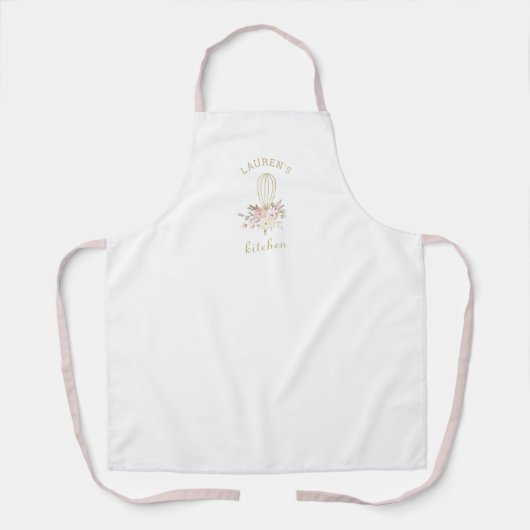 Tablier Elégant Whisk Floral Rustique (Recto)