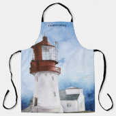 Tablier Elégante aquarelle bleue Apron de monogramme nauti (Recto)