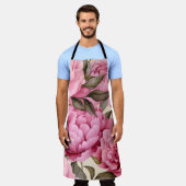 Tablier Elégante Aquarelle Peony Flowers (Porté)