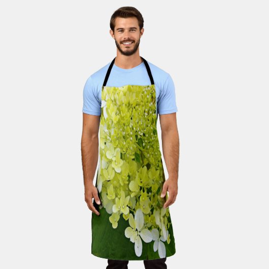 Tablier Élégante Chartreuse Vert Limelight Hydrangea (Porté)
