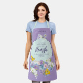 Tablier Élégante écriture florale de printemps Personnalis (Porté)