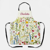Tablier Élégante Fleur Sauvage Fantaisiste (Recto)
