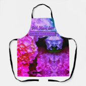 Tablier Elégante flore rose chaud violet hydrangée (Recto)