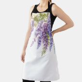 Tablier Elégante glycine d'aquarelle violette florale (Insitu)