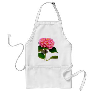 Tablier Elégante hydrangée rose fleurie rose