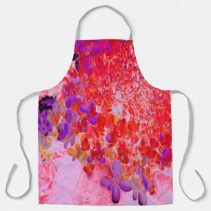 Tablier Élégante Hydrangée violette et orange Limelight