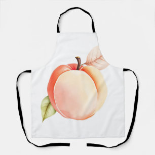 Tablier Elégante pêche aquarelle sur Arrière - plan blanc