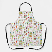 Tablier Elégante recette de laiton vert laiton nonya achar (Recto)