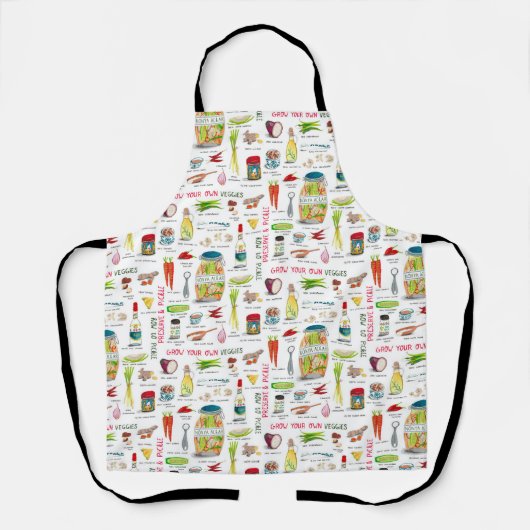 Tablier Elégante recette de laiton vert laiton nonya achar (Recto)