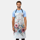 Tablier Élégantes fleurs florales (Porté)