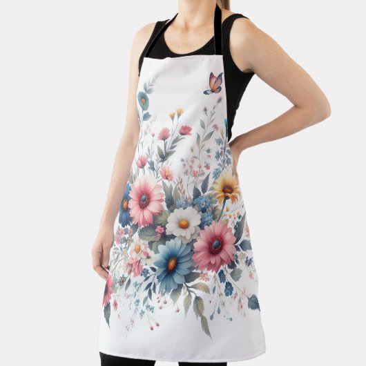Tablier Élégantes fleurs florales (Insitu)