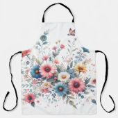Tablier Élégantes fleurs florales (Recto)