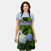 Tablier Elégantes hydrangées florales violettes bleues (Porté)