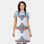 Tablier Éléments Art déco en or rose & bleu (Porté)