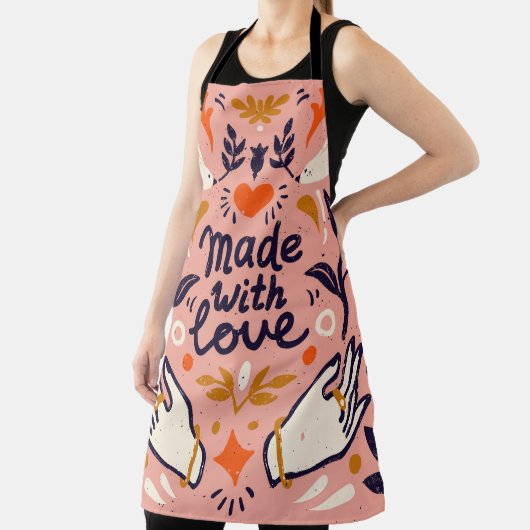 Tablier Éléments d'amour : composition rose vintage. (Insitu)